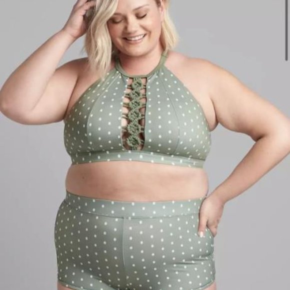 Lane Bryant Cacique Dolphin Hem Swim Short 28 - Picture 3 of 3